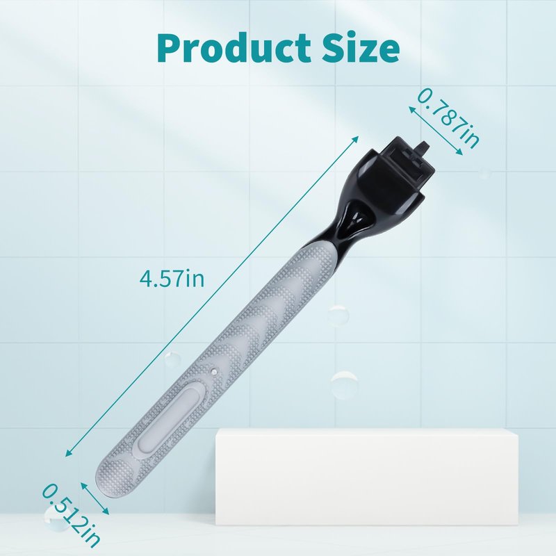 Replace Handle Compatible with Gillette Mach3 Razors for Men, Comfort Glide Razor Handle Non-Slip Ergonomic Handles, Only The Gamepad (1 Pack Black)