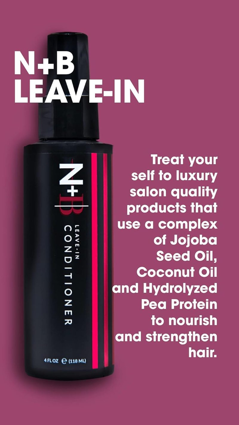 N+B Leave-In Conditioner & Detangler Spray - Deep Moisturizer for All Hair Types | Repairs Dry, Damaged, Frizzy Hair