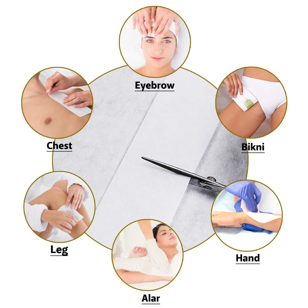 Waxkiss Beauty Non Woven Body and Facial Wax Strips Large Hair Removal Epilating Strips