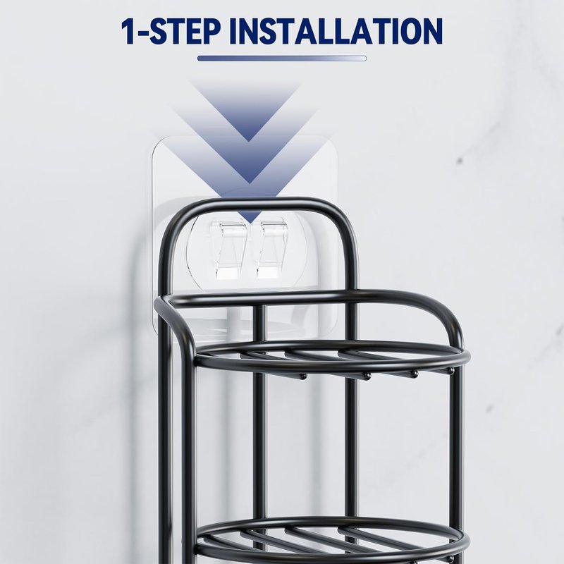3-Tier Shower Soap Holder - Self-Adhesive & Freestanding Draining Soap Dish Caddy for Bathroom Decor