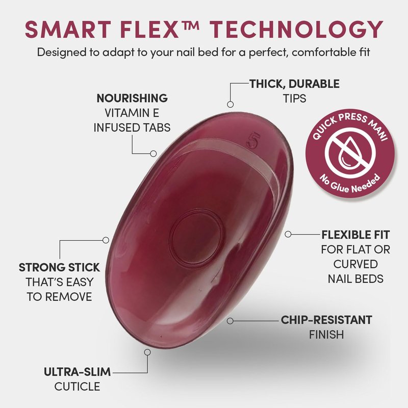 Glamnetic Quick Press Mani - Mess-Free Peel and Stick Oval Extra Short Nails | Sparkly Moss - 30 Nail Kit in 15 Sizes