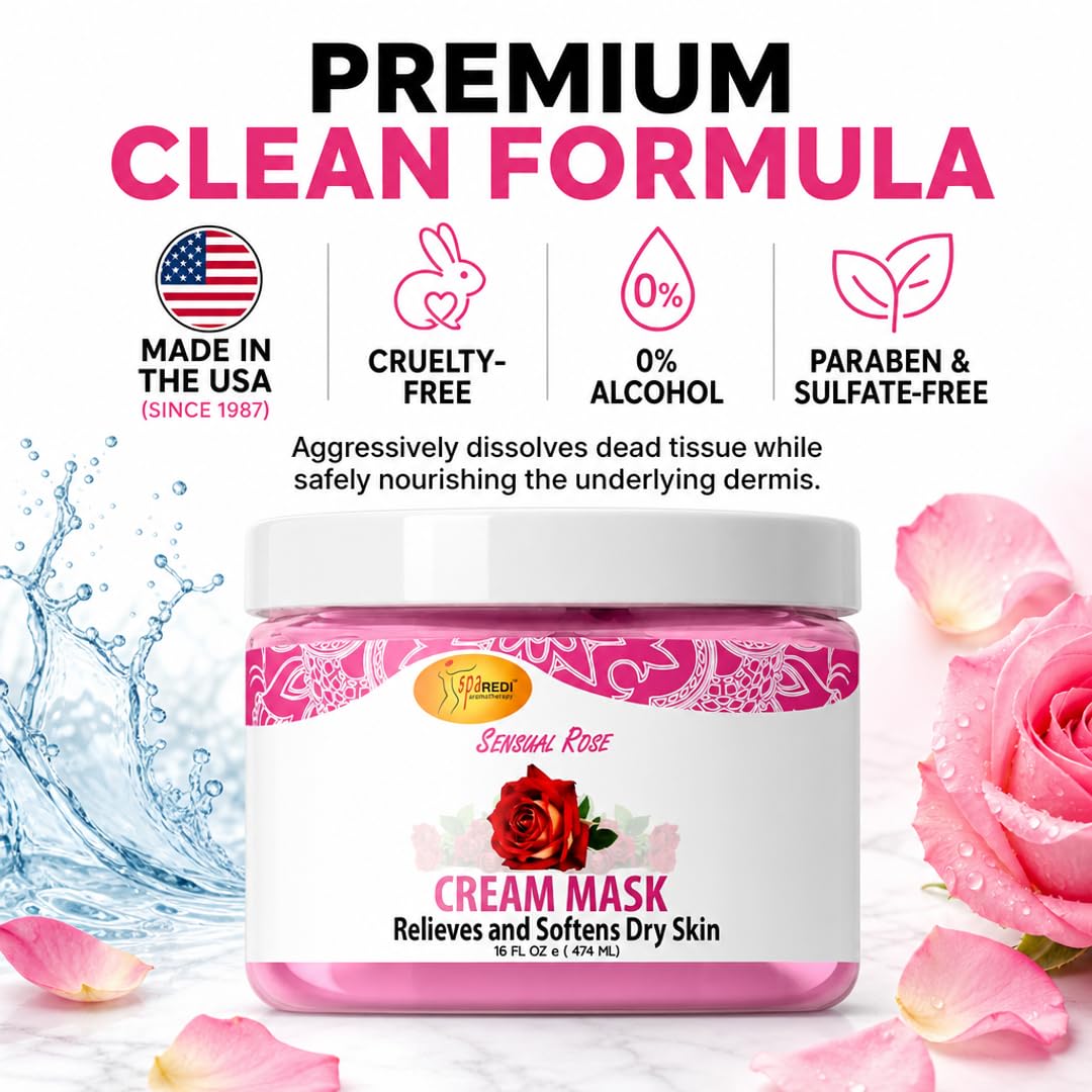 SPA REDI Professional Pedicure & Body Mask - A Concentrated Skin Repair Treatment So Potent, It Requires Gloves for a Visible Transformation on Tough Calluses and Severely Cracked Heels 16 Oz