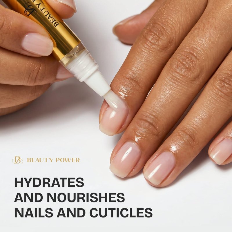 Cuticle Oil Pen - Strawberry Scented Vitamin E Nail Strengthener | Nourishing Growth Serum for Healthier Nails