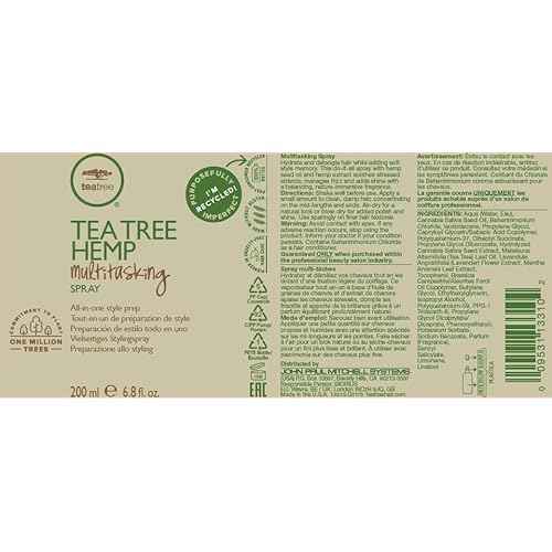 Tea Tree Hemp Multitasking Spray, All-in-1 Style Prep, For All Hair Types, 6.8 fl. oz.