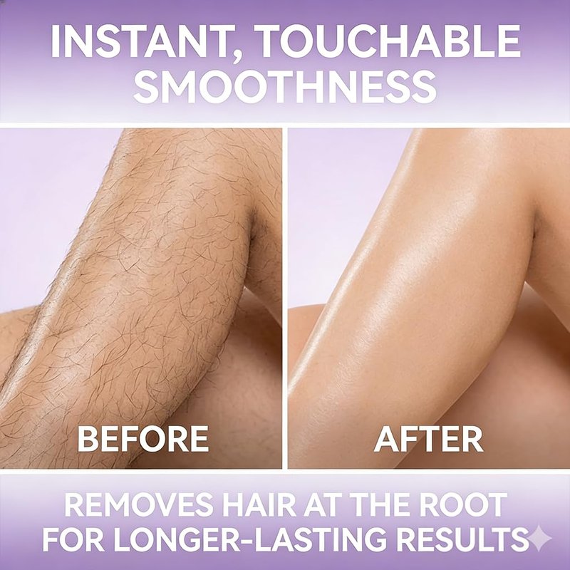 Hair Removal Cream & Mousse Combo Set – Fast-Acting Gentle Depilatory for Women & Men, Includes 100g Tube + 140ml Foam with Scraper, Smooth Spray