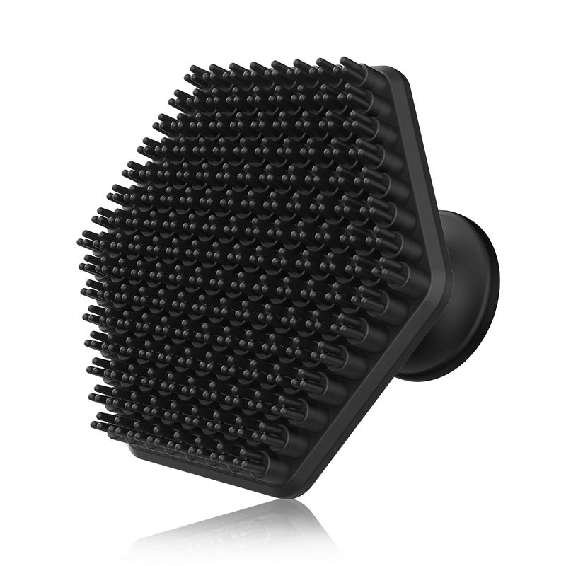 Silicone Face Scrubber for Men, Gentle Exfoliator Pad & Massager, Facial Cleansing Brush Silicone Face Wash Brush Removes Dead & Dry Skin (Black)