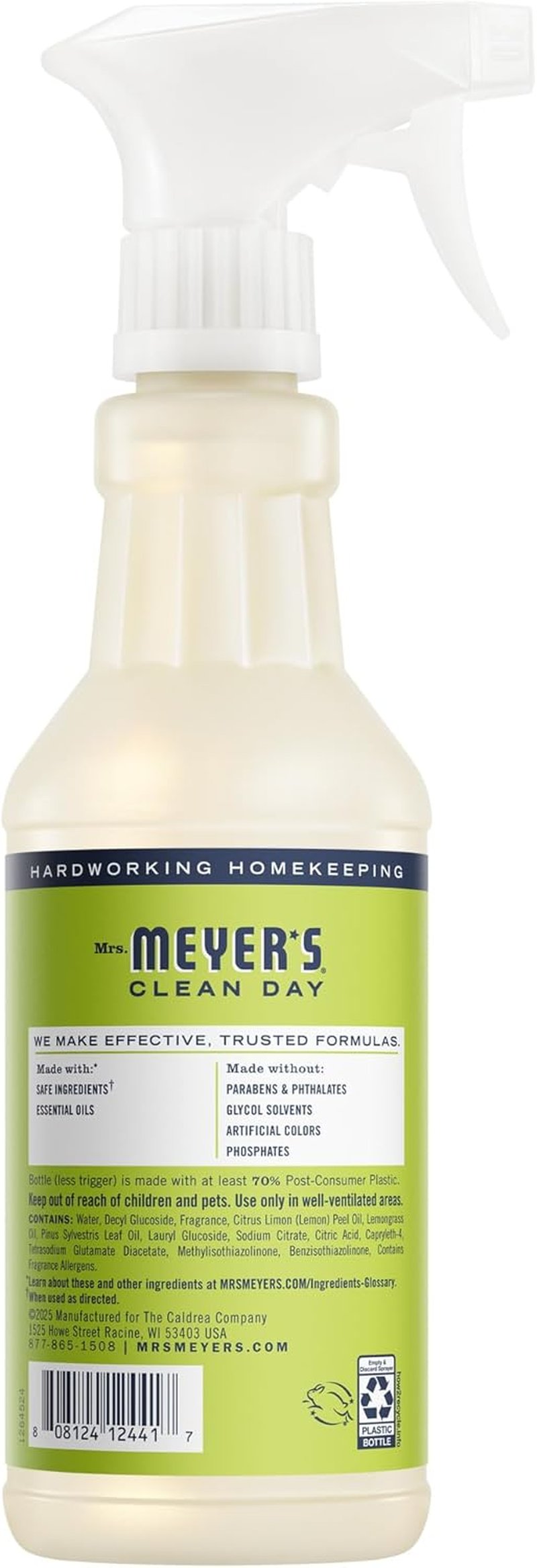 Mrs. Meyer's Clean Day All-Purpose Cleaner Spray - Cruelty-Free Lemon Verbena, 16 fl. oz | Pack of 3