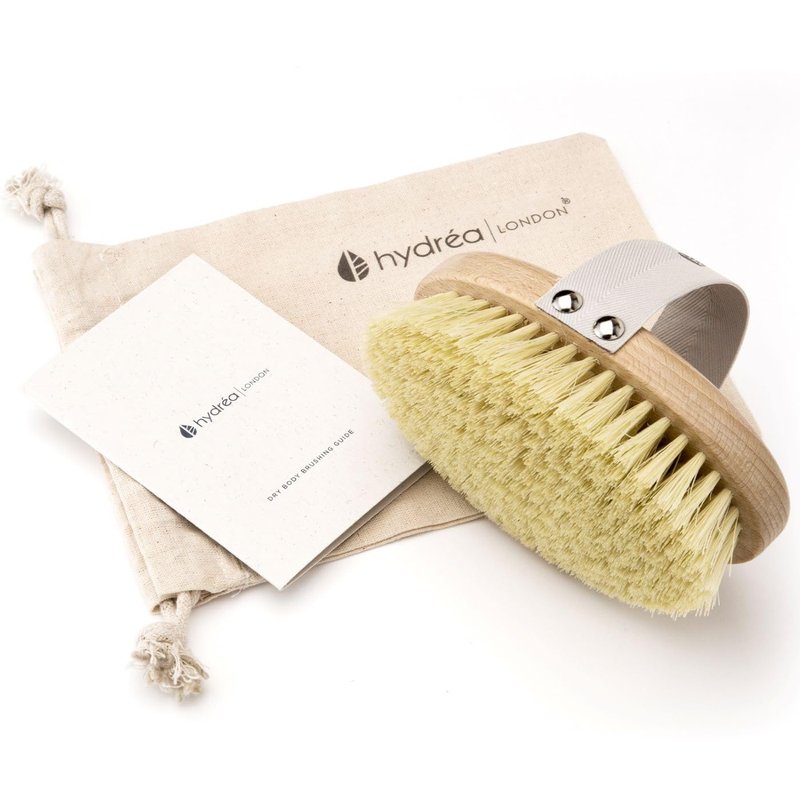 Hydrea London Dry Brushing Body Brush with Cactus Bristle - Cellulite Remover, Vegan Best Dry Brush for Flawless Skin, Helps Improve Lymphatic Drainage - FSC® Certified Beechwood.