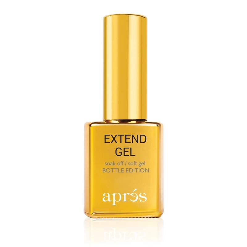 Apres Nail Extend Gel Gold Bottle | 15mL | Premium Quality | Soft Gel, Gel-X Tips Adhesive, Easy Application, Easy Removal, Soak Off, Applicator Included