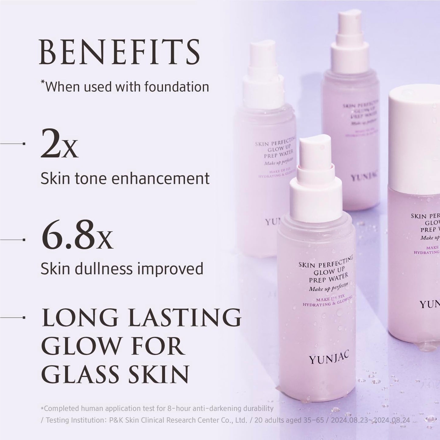 YUNJAC Skin Perfecting Glow Up Prep Water Makeup Fixer(1.69 fl oz) – Lightweight Fine Mist for Long-Lasting Makeup, Glow Booster, Smooth Radiant Skin Finish, Korean Skincare by YUNJAC