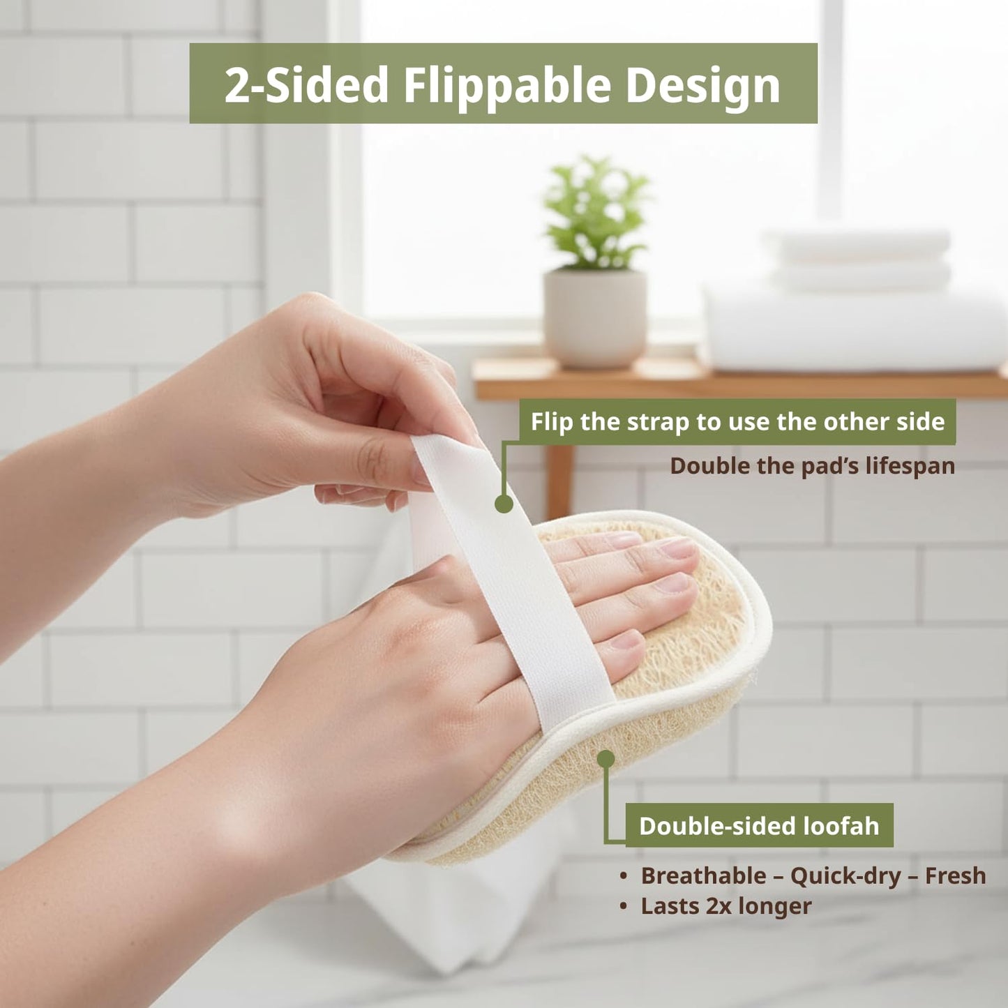 Coba Straws Natural Loofah Exfoliating Body Scrubbers – 3 Pack | 100% Plant-Based Shower Luffa Sponge Set for Deep Cleansing, Smooth & Glowing Skin | Bath Loofah for Women & Men
