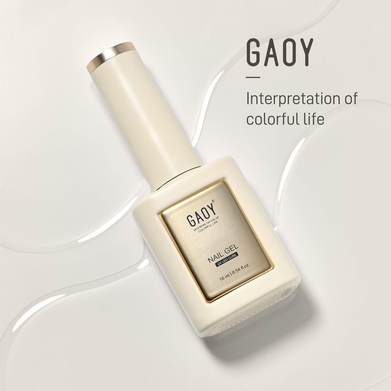 GAOY Builder Top Coat Gel, 16ml No Wipe Clear Rubber Top Coat for Gel Nail Polish, High Gloss Apex Building for Long Lasting UV Light Cure Nail Art