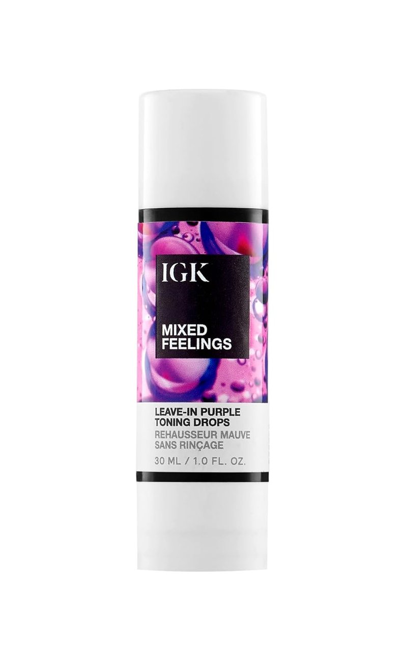 IGK Mixed Feelings Leave-In Blonde Toning Drops - Brighten & Neutralize Brass | Vegan & Cruelty-Free | 1 Oz