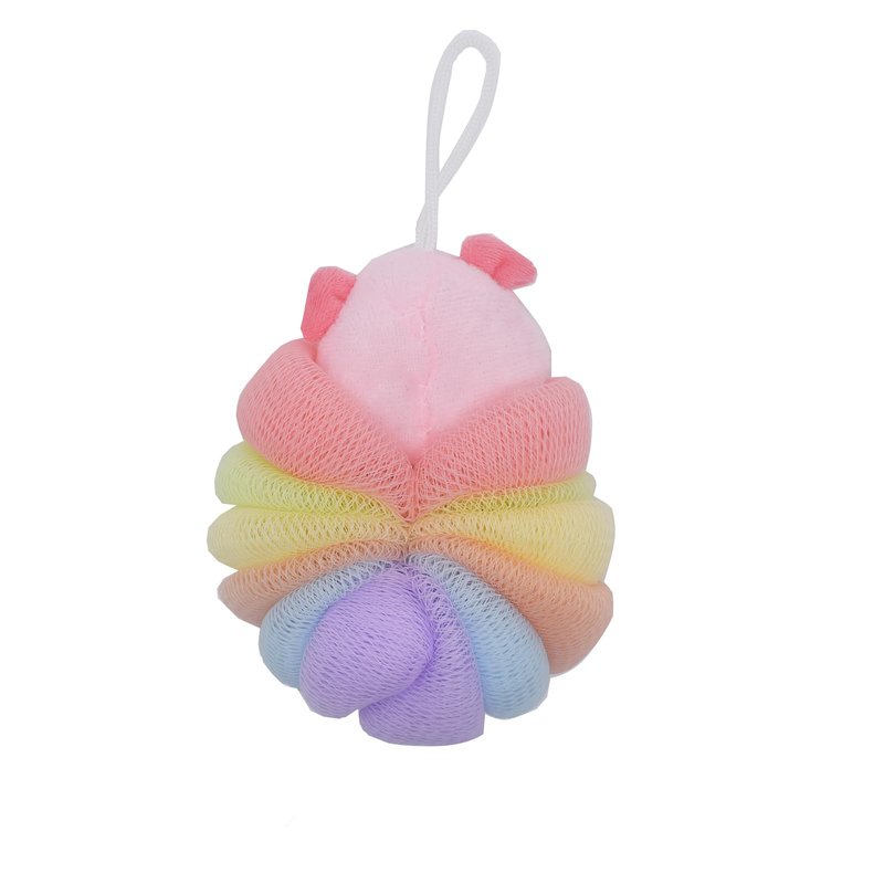 Cute Animal Bath Loofahs Sponge Pouf Mesh Body Scrubber Shower Exfoliating for Women Kids Girls Boys