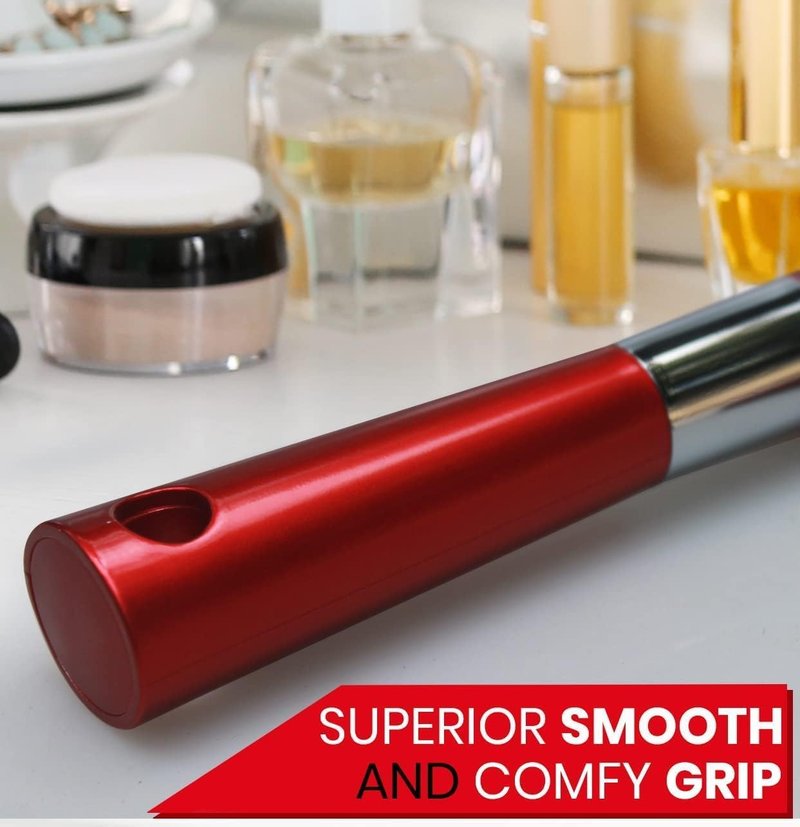 Mirrorvana Professional Hand Mirror - Ergonomic Design for Comfort | Premium Sparkling Red (1-Pack)