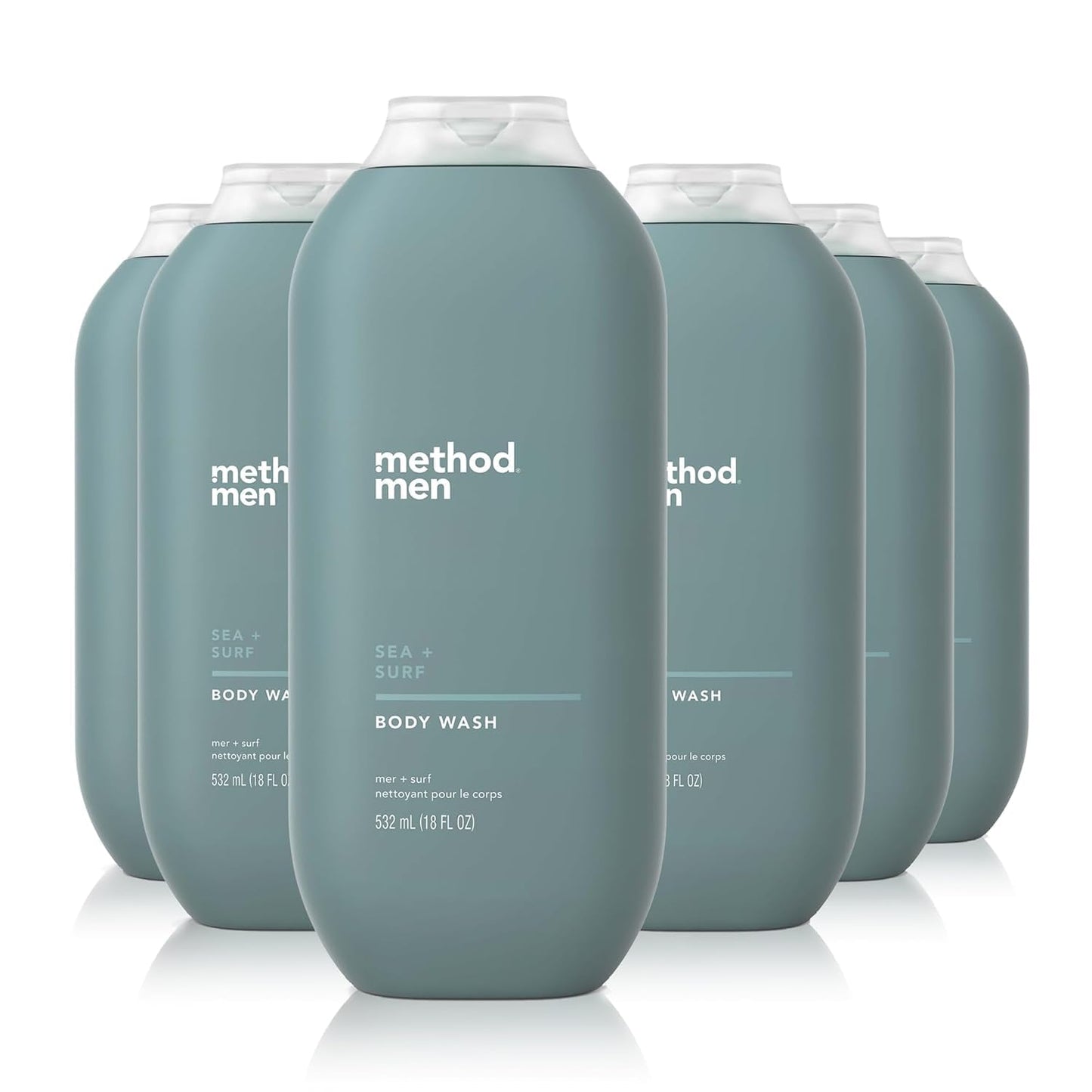 Method men's Body Wash, Sea + Surf - Moisturizes & Cleanses, Made without Parabens or Phthalates, Cruelty-Free, 18 fl oz - 6 Pack