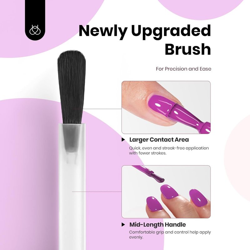 Beetles Neon Gel Polish Set - 6 Hema-Free Colors for Soak Off UV Lamp | Vibrant Summer Nail Art 15ML