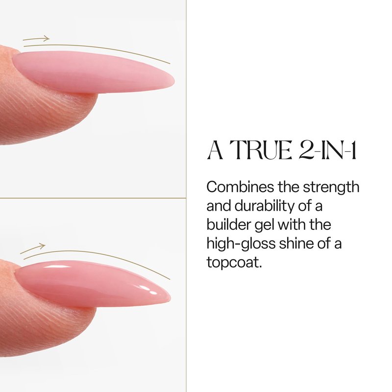 APRÉS Builder Top Gelcoat 15mL, High-Gloss Non-Wipe, HEMA & TPO-Free Self-Leveling Builder Gel for Gel-X Nail Extensions, Smooths, Strengthens & Seals Nail Art