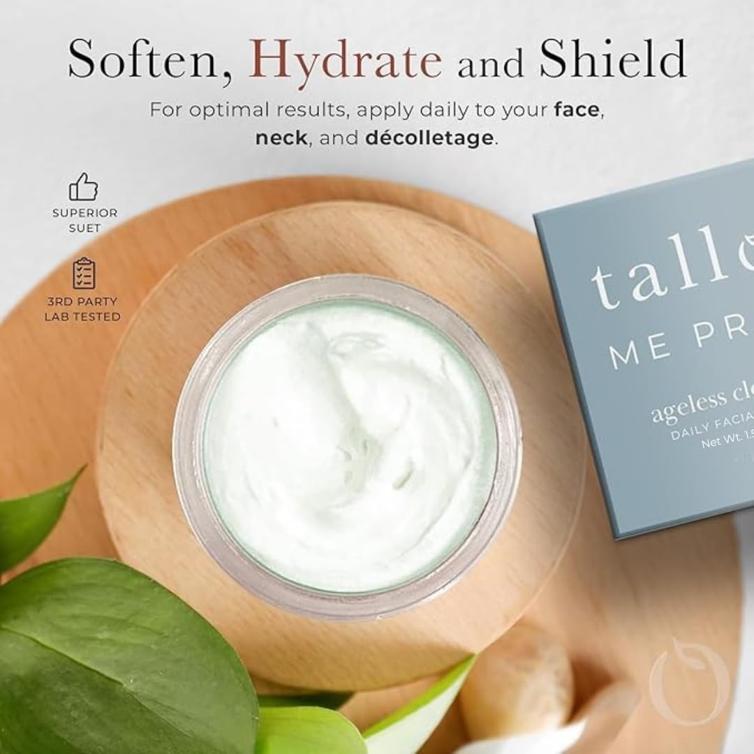 Tallow Me Pretty Ageless Cloud Cream, Powerful Nourishing Face Cream for Women, Improves Overall Texture & Boosts Skin Elasticity, Powered by Essential Fatty Acids, 1.58 Oz