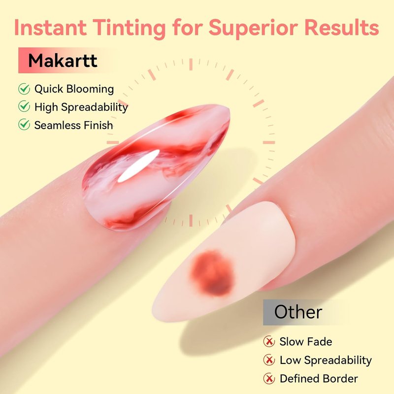 Makartt Clear Blooming Gel - 15ml UV LED Nail Art Polish for Stunning Marble Designs | DIY Flower Effect