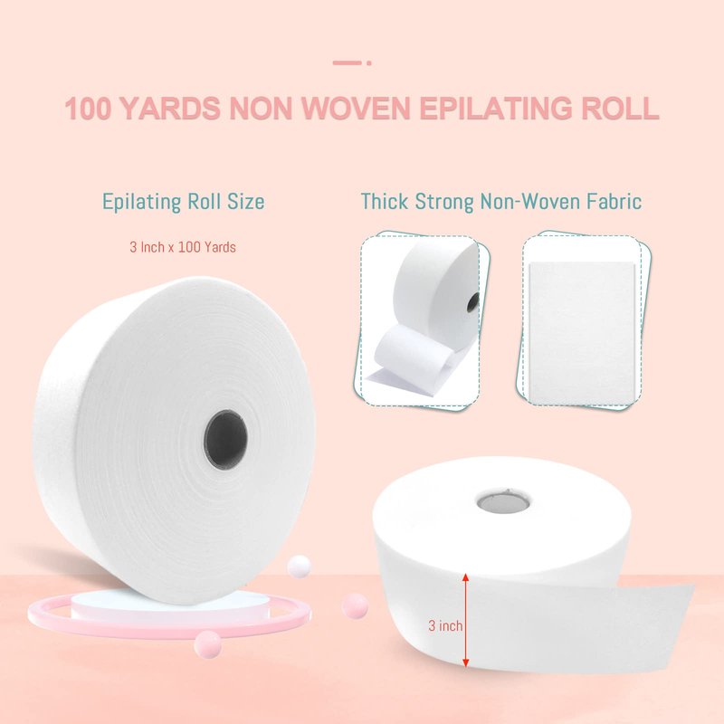 Charmyth Wax Strips Epilating Roll Non Woven Disposable for Body & Face 100 Yard Hair Removal Waxing Strips