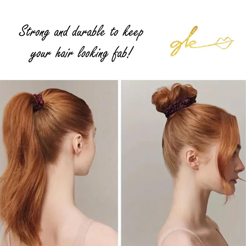 Silk Scrunchies for Women - No Damage Mulberry Silk Hair Ties | 4 Pack No Slip Elastic for All Hair Types (Neutral)