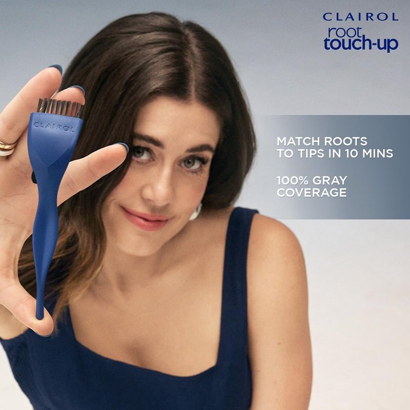 Clairol Root Touch-Up Permanent Hair Dye - 100% Gray Coverage, Dark Golden Brown | Easy Brush Application