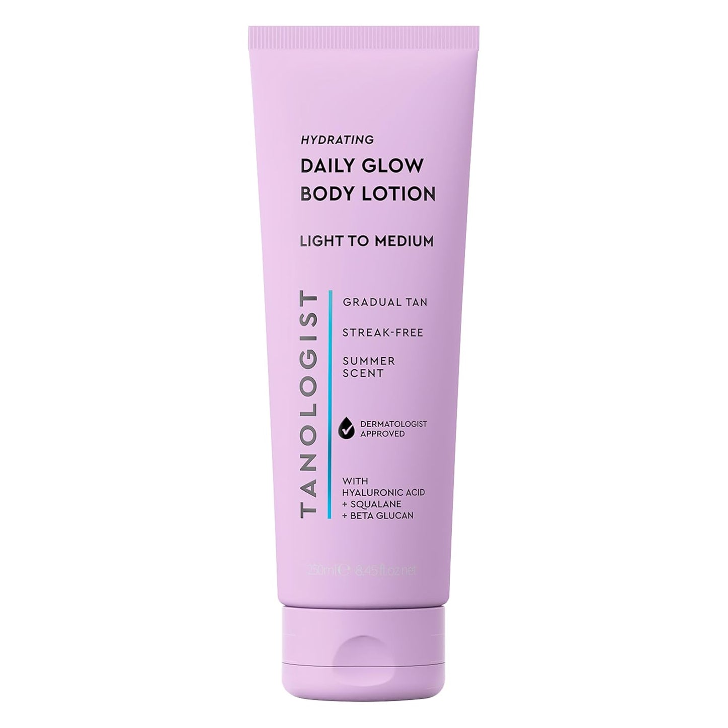 Tanologist Hydrating Daily Glow Body Lotion - Buildable Gradual Self Tanner | Light/Medium, Vegan Formula, 8.45 fl oz