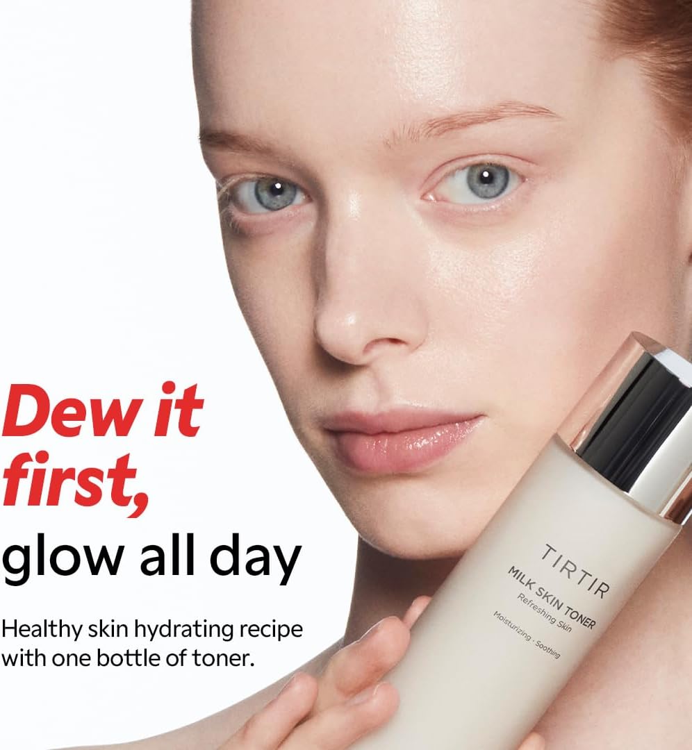 TIRTIR Milk Skin Rice Toner - Deeply Hydrating & Refreshing Formula with Niacinamide | 150ml / 5.07 fl. oz.