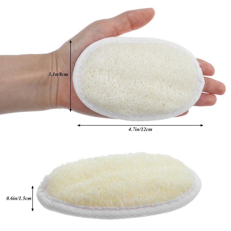 Afcabakila 24 Pcs Loofah Pack Loofah Pads Bulk Exfoliating Pad Body Scrubber Bath Scrubber Bath Shower Spa Gentle Cleansing for Men Women Shower Baths and Spa Travel