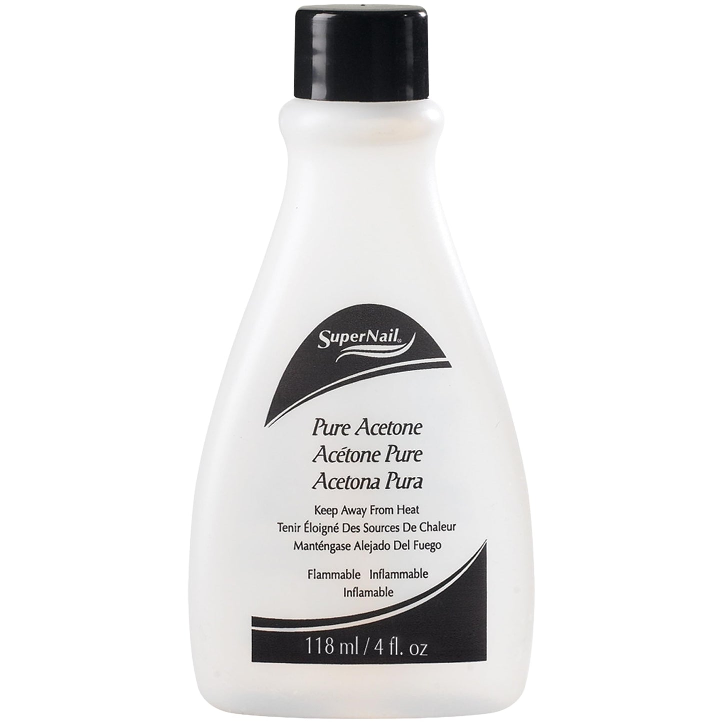 SuperNail Pure Acetone Nail Polish Remover – Fast-Acting Gel Polish Remover for Nails, Acrylic & Dip Powder Nails, Clear & Unscented Formula, 4 fl oz