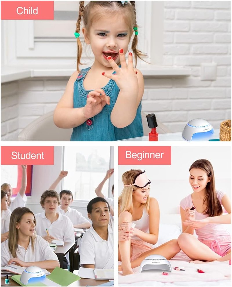 Portable Nail Dryer - TOUCHBeauty LED Lamp for Kids & Teens | Safe & Compact Design