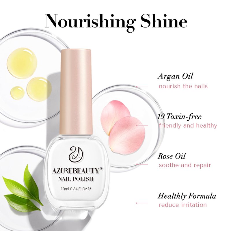 AZUREBEAUTY Warm White Nail Polish – Quick Dry, Long-Lasting, Natural Glossy Finish for DIY Manicure & Nail Art, Salon Quality, 10ml for Women