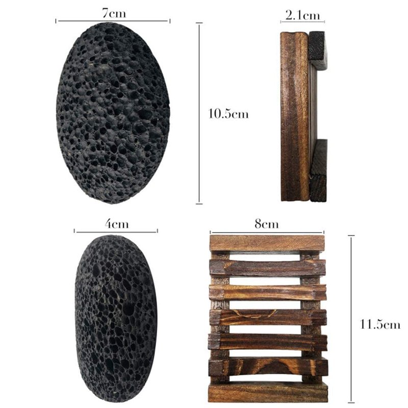 Pumice Stone for Foot, Natural Earth Lava Shower Pumice Stone Black, Exfoliating Rock for Feet, Pedicure Rocks, Stone for Skin Scrubber, Pedicure Exfoliator Tools Scrubber Health Foot Care