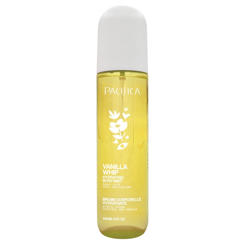 Pacifica Vanilla Whip Body Mist for Women; Sweet Gourmand Hair and Body Fragrance Spray | Warm Sugar Almond Scent, Odor Neutralizing, Skin Hydrating | Clean Botanical Mist | Vegan, Phthalate-Free 5oz