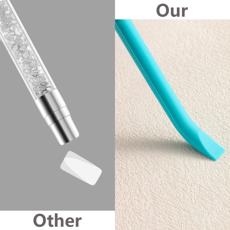 FSpronail 4 Pcs Nail Art Sculpture Pen,Dual Tipped Silicone Nail Tool Resin Nail Art Brushes for 3D Gel Carving Drawing Effect Shaping Apply Chrome Tool for Women Manicure Design at Home Salon DIY Kit