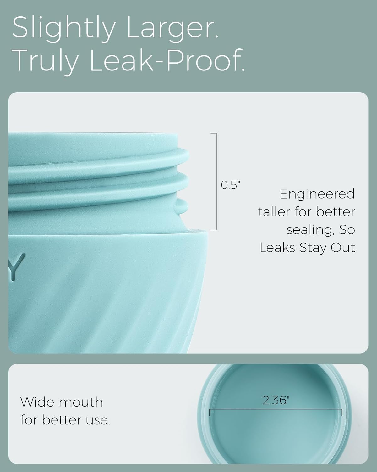 TakeToday Travel Containers - Leak-Proof TSA Approved Silicone Toiletry Jars | 2oz, 4 Pack, Grey