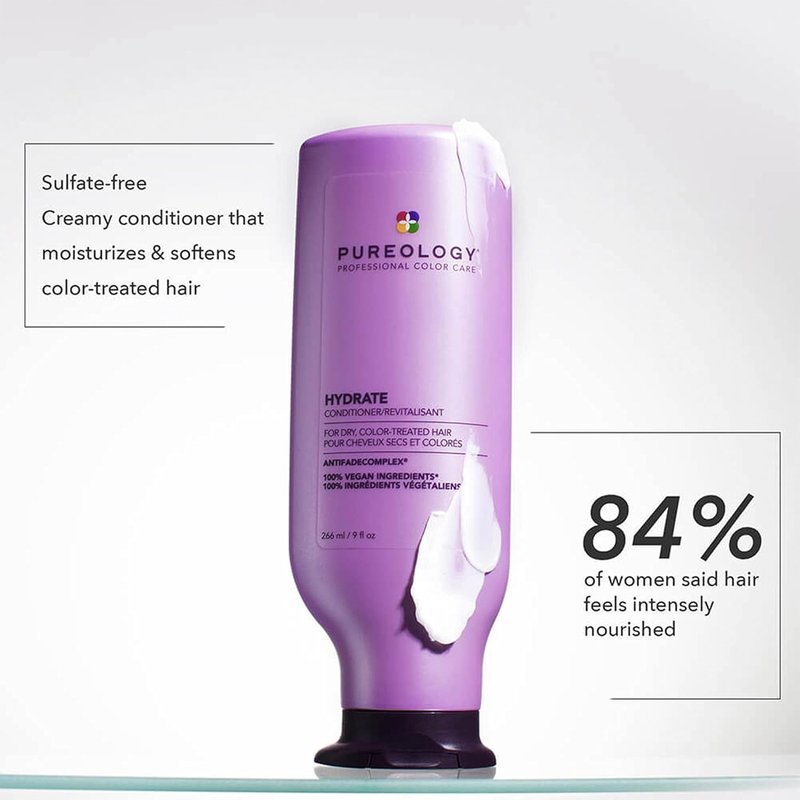 Pureology Hydrate Travel Size Bundle - Sulfate Free, Vegan Care for Medium to Thick Color-Treated Hair