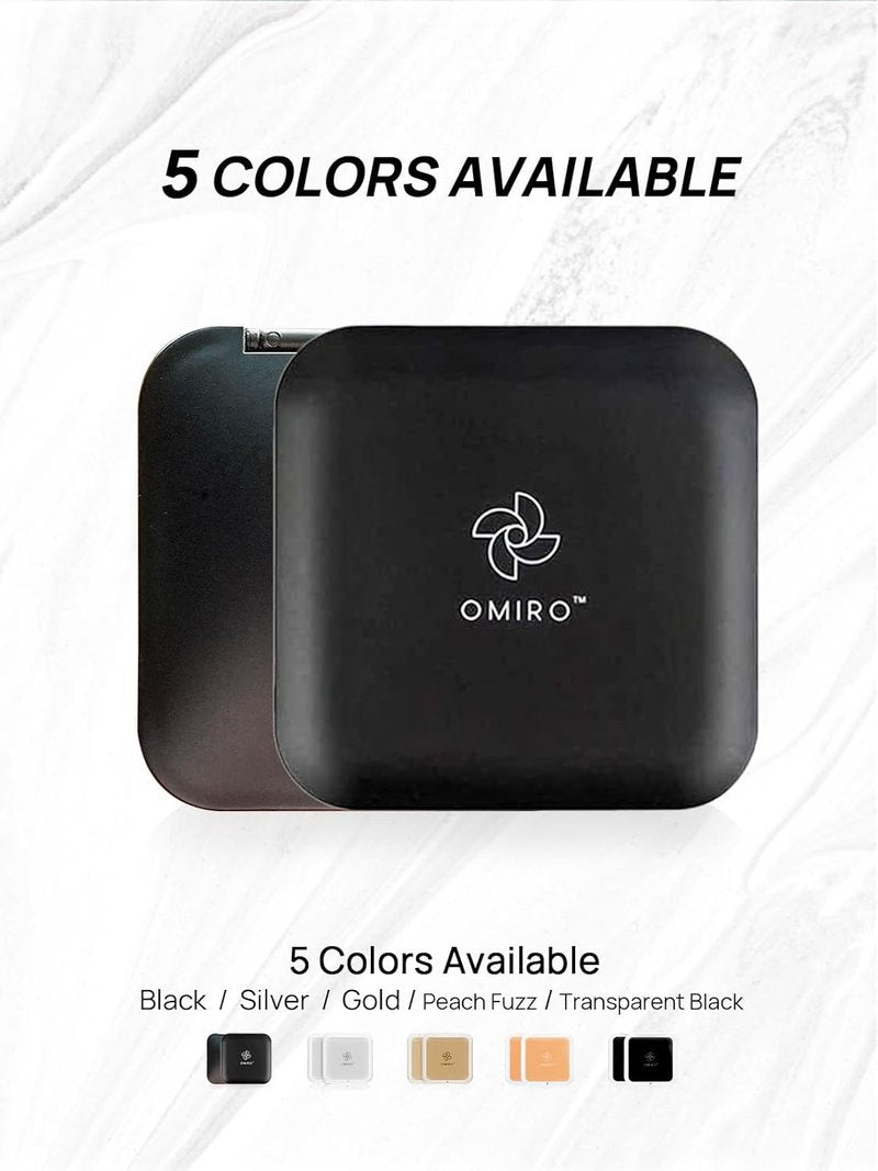 Folding Compact Mirror - 1X/30X Magnification | 3½” Pocket Size Square Hand Mirror for Travel Makeup (Black)