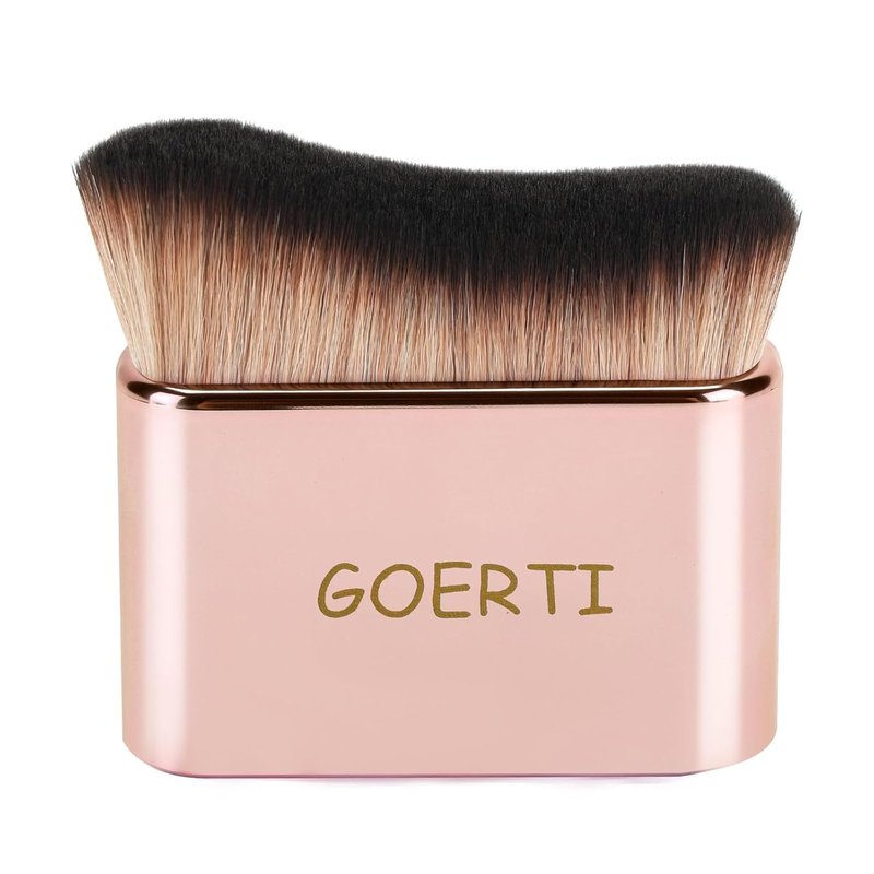 GOERTI Professional Body Makeup Brush, Kabuki Foundation Brush Makeup Brush, Self Tanner Brush, Self Tanning Applicator, Blend & Blur Body Bronzer Tan Brush for Lotion Cream Powder Liquid