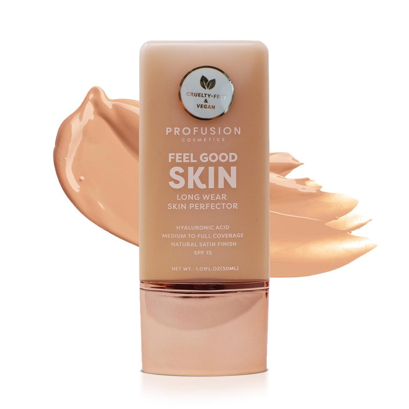 Profusion Cosmetics Lightweight Liquid Foundation - Flawless Radiance, Breathable Vegan Formula | Light 3