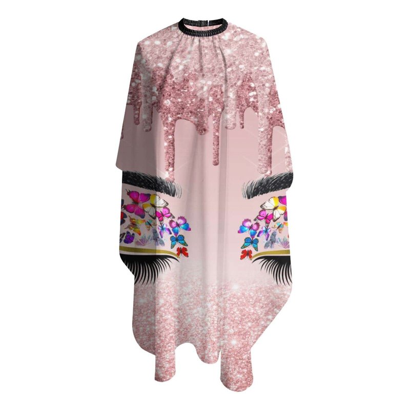 Carwayii Barber Cape Hello Glitter Gorgeous Eyelash Salon Apron Hair Cutting Cape Barbershop Kits For Women-55''X66''