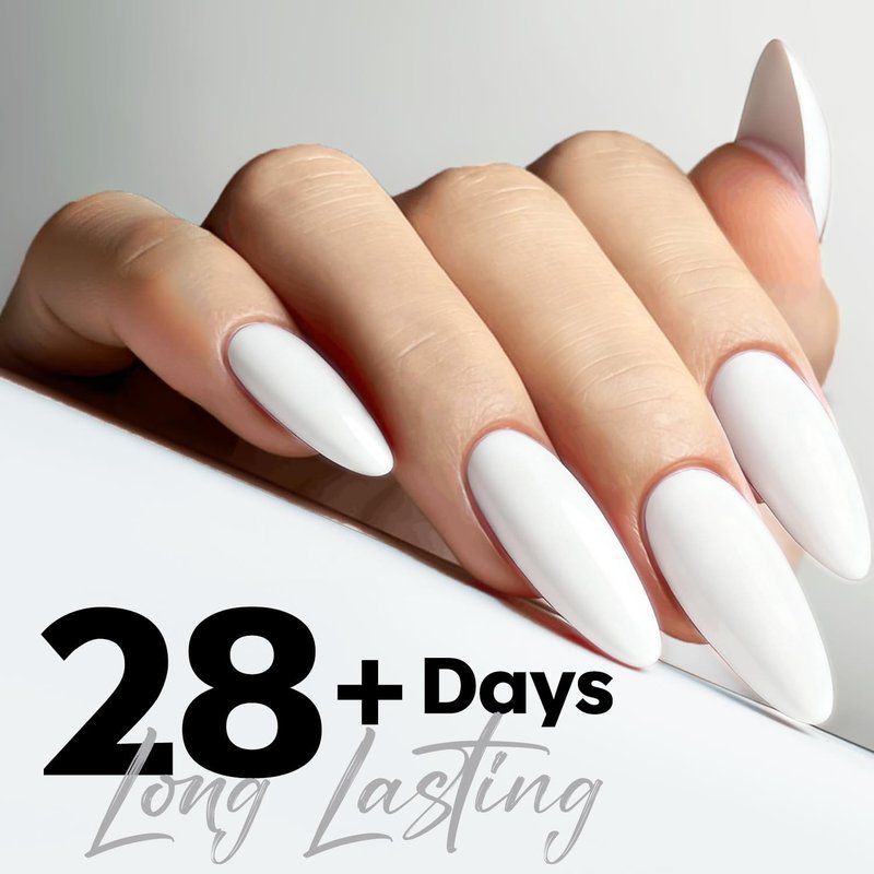 Modelones Hema-Free Gel Polish - High Gloss White Finish for Sensitive Nails | 15ml Soak Off UV Cure