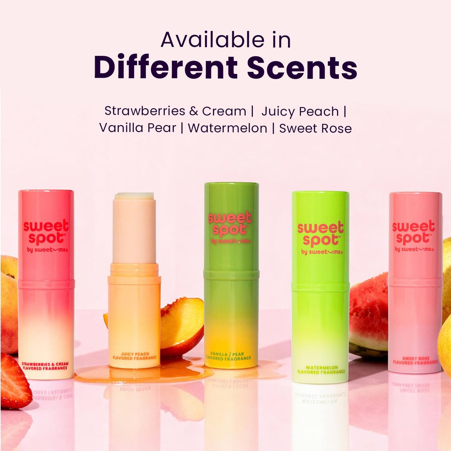 SweetSpot Solid Perfume Stick - Portable Long-Lasting Fragrance | Strawberries & Cream, Natural Ingredients