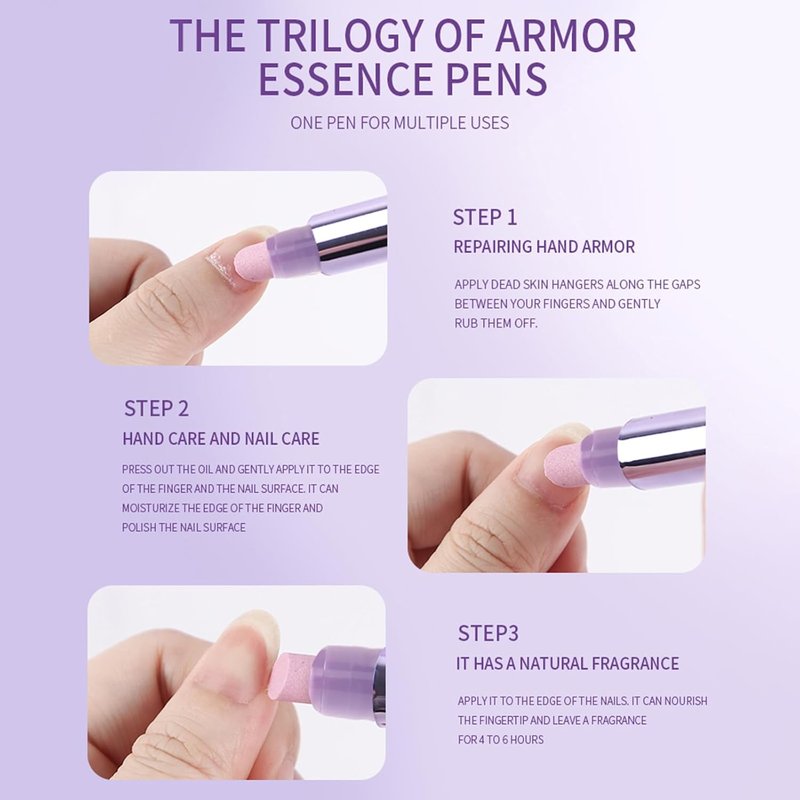 Ceramic Cuticle Oil Pusher Pen - 3-in-1 Nail Care Tool for Hangnails & Dry Nails | Precision Ceramic Tip