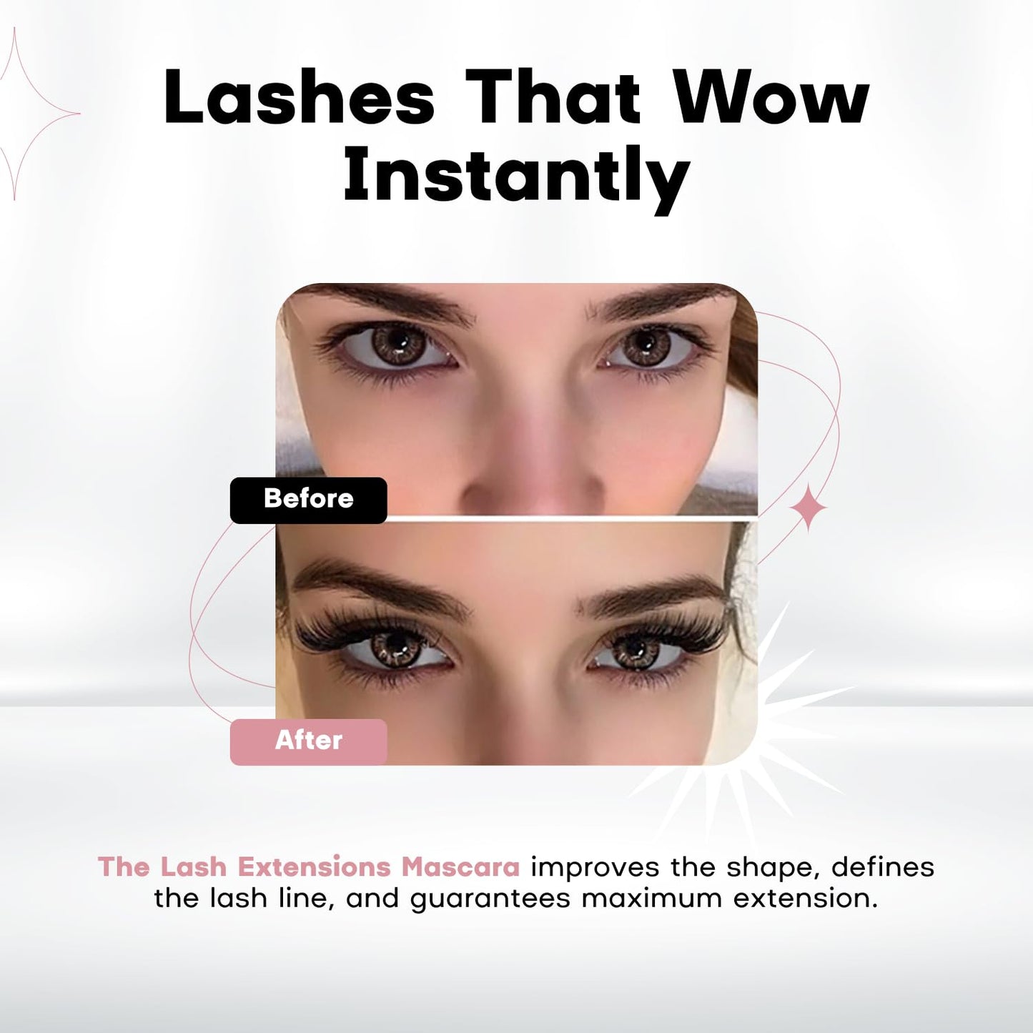Vima Lash Extension Mascara– Waterproof and Volumizing for Bold, Defined Lashes – Smooth Application – Black Mascara