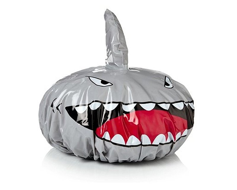 DS. DISTINCTIVE STYLE Shower Cap Kids Shark Shape Shower Hat Baby Bath Cap - Sliver