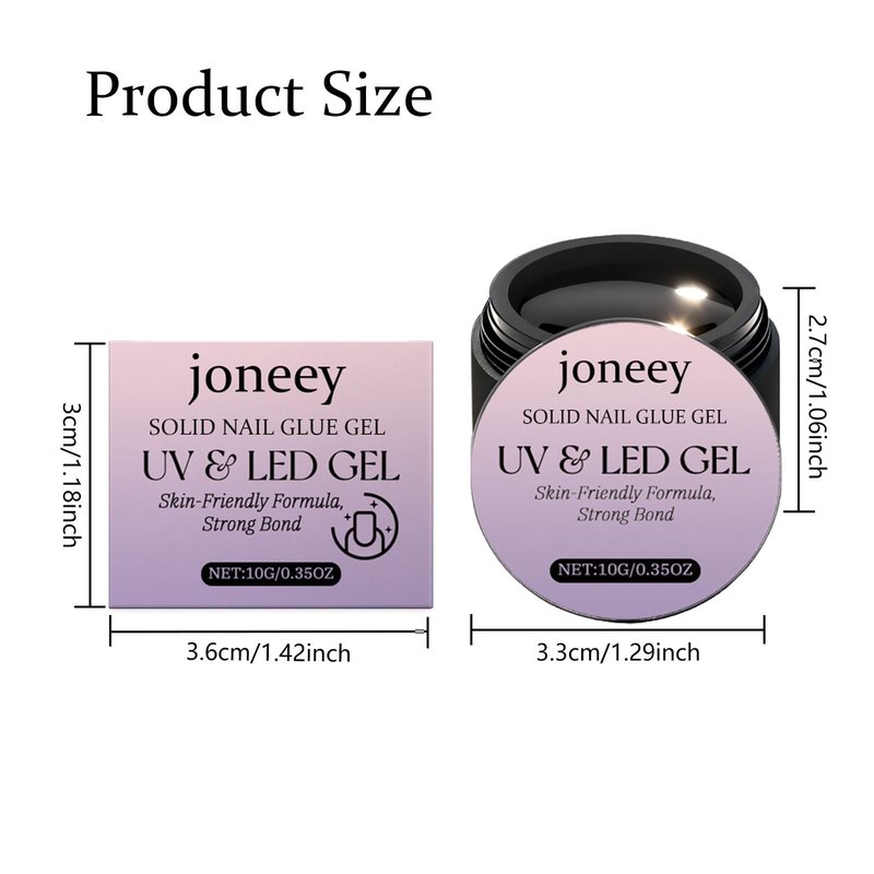 Press on Nails,Solid Nail Glue Gel,10g False Nails Gel Glue,Long-Lasting Strong Adhesion, Need UV Light Cured
