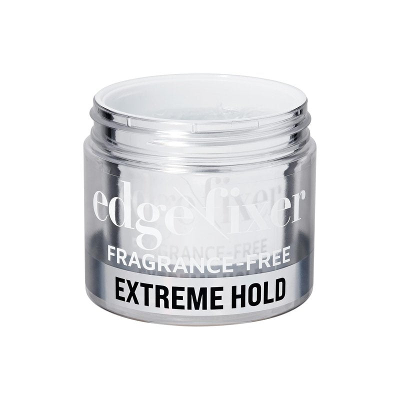 KISS COLORS & CARE Extreme Hold Edge Fixer Hair Gel, 24 Hour Maximum Hold, Ultimate Styling Control, No Flake Formula, For Coarser, Coily Hair, 3.38 oz (100 mL) - Fragrance Free