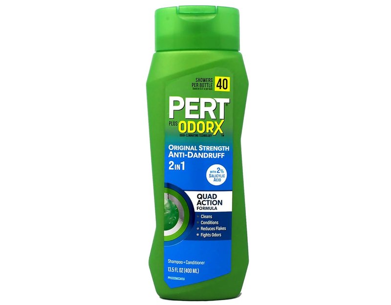 Pert Anti-Dandruff 2 in 1 Shampoo & Conditioner - Advanced Formula with 2% Salicylic Acid & Zinc - 13.5 oz